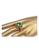Anillo Esmeralda Oro rosa antiguo original de 14k Vintage vrc035r